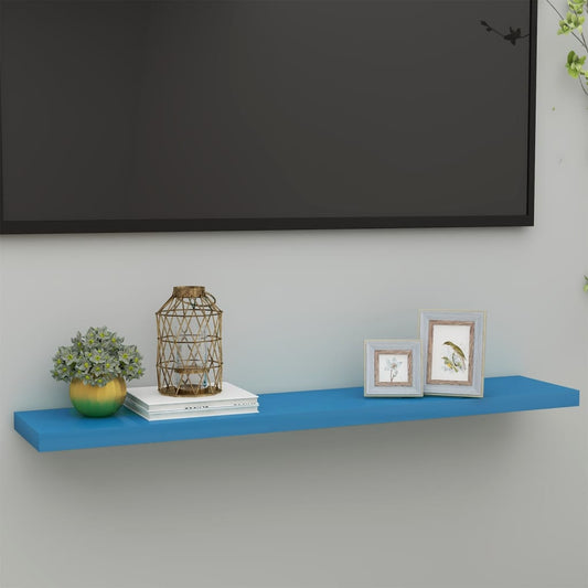 Berkfield Floating Wall Shelf Blue 120x23.5x3.8 cm MDF