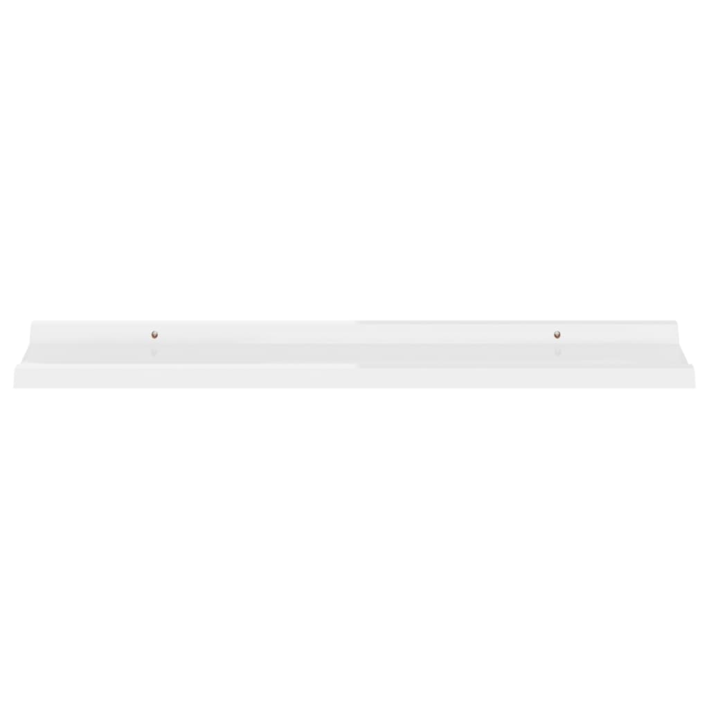 Berkfield Wall Shelves 4 pcs High Gloss White 80x9x3 cm