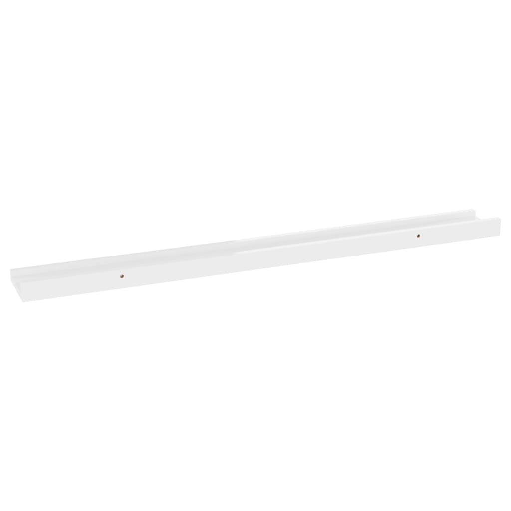 Berkfield Wall Shelves 4 pcs High Gloss White 80x9x3 cm