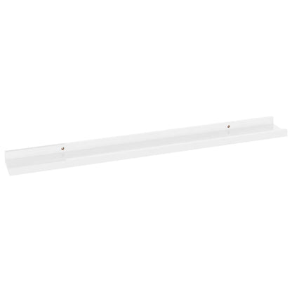 Berkfield Wall Shelves 4 pcs High Gloss White 80x9x3 cm