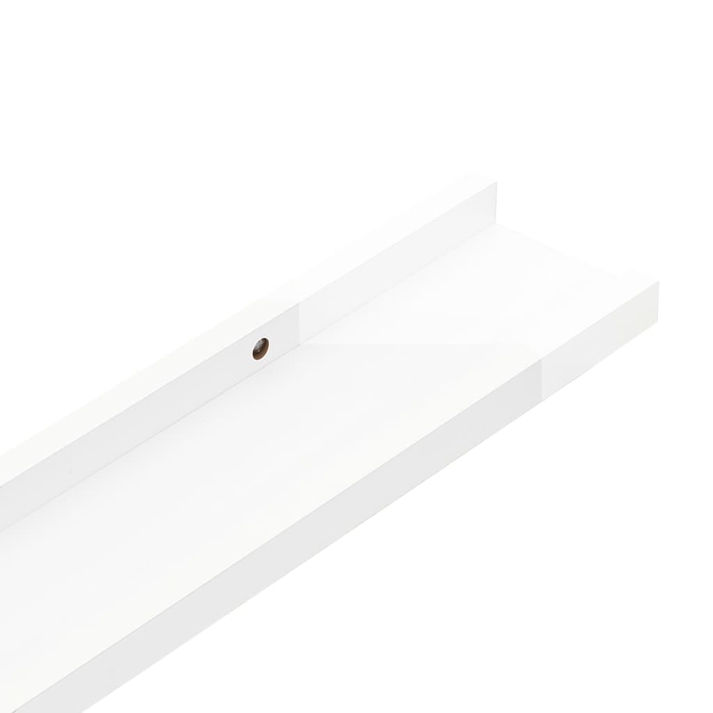 Berkfield Wall Shelves 4 pcs High Gloss White 80x9x3 cm