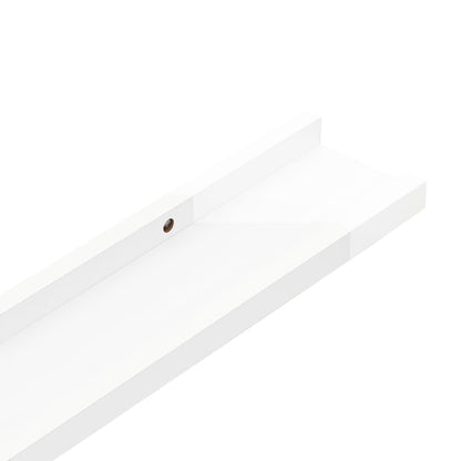 Berkfield Wall Shelves 4 pcs High Gloss White 80x9x3 cm