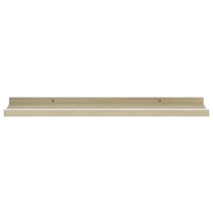 Berkfield Wall Shelves 4 pcs White and Sonoma Oak 60x9x3 cm