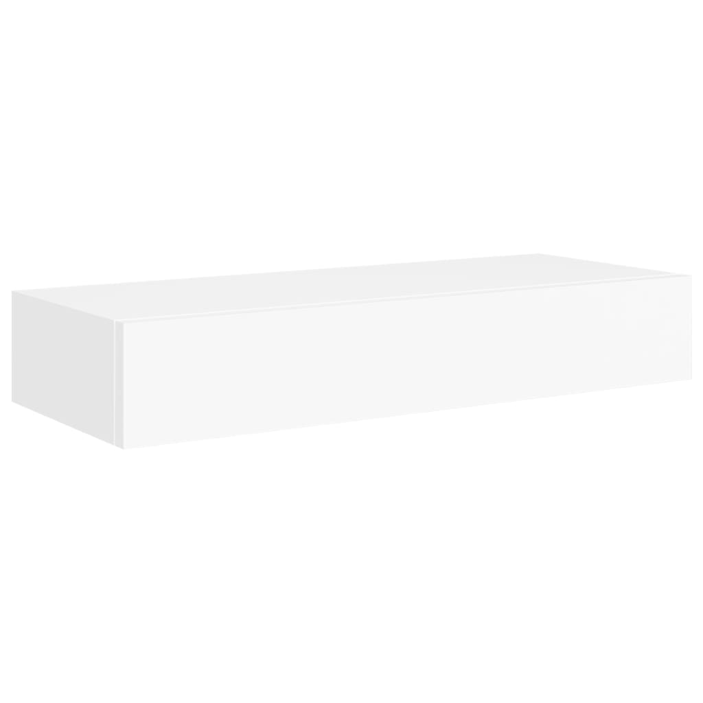 Berkfield Wall-mounted Drawer Shelf White 60x23.5x10 cm MDF