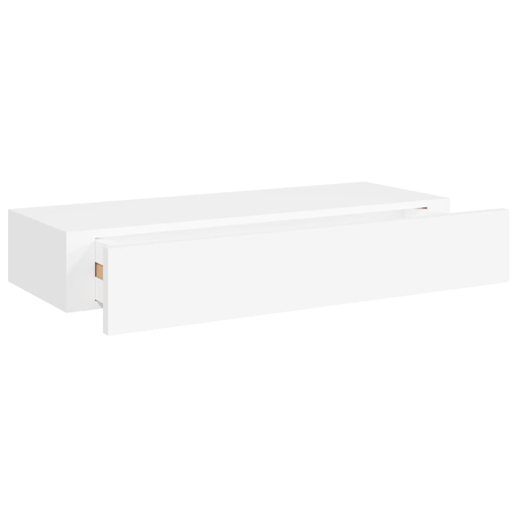 Berkfield Wall-mounted Drawer Shelf White 60x23.5x10 cm MDF
