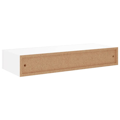 Berkfield Wall-mounted Drawer Shelf White 60x23.5x10 cm MDF