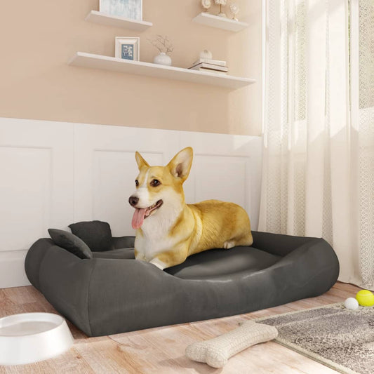 Berkfield Dog Cushion with Pillows Dark Grey 89x75x19 cm Oxford Fabric