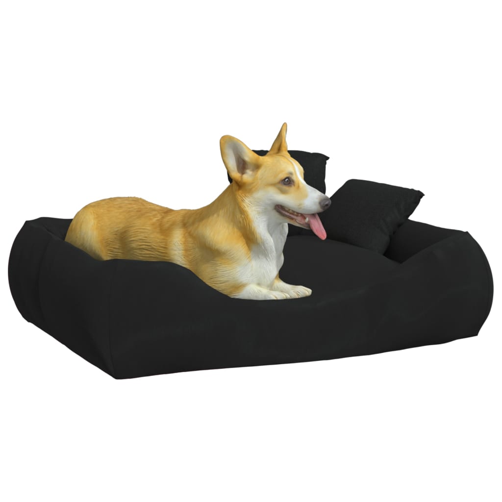 Berkfield Dog Cushion with Pillows Black 75x58x18 cm Oxford Fabric