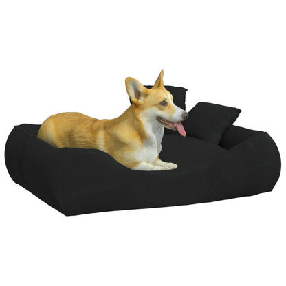 Berkfield Dog Cushion with Pillows Black 75x58x18 cm Oxford Fabric