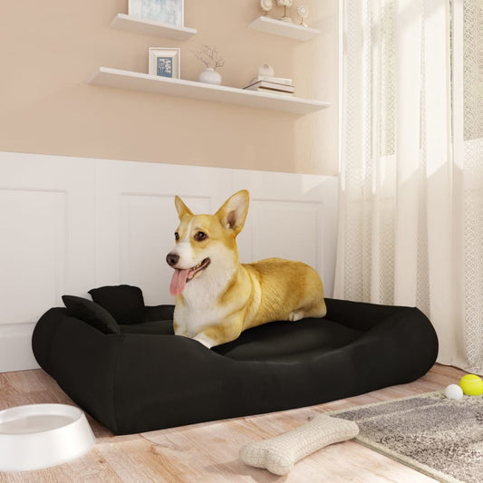 Berkfield Dog Cushion with Pillows Black 89x75x19 cm Oxford Fabric
