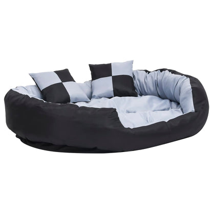 Berkfield Reversible & Washable Dog Cushion Grey and Black 110x80x23 cm