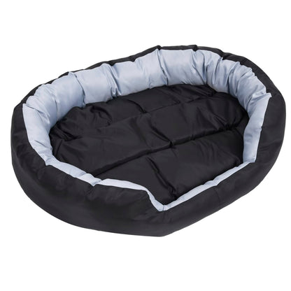 Berkfield Reversible & Washable Dog Cushion Grey and Black 110x80x23 cm