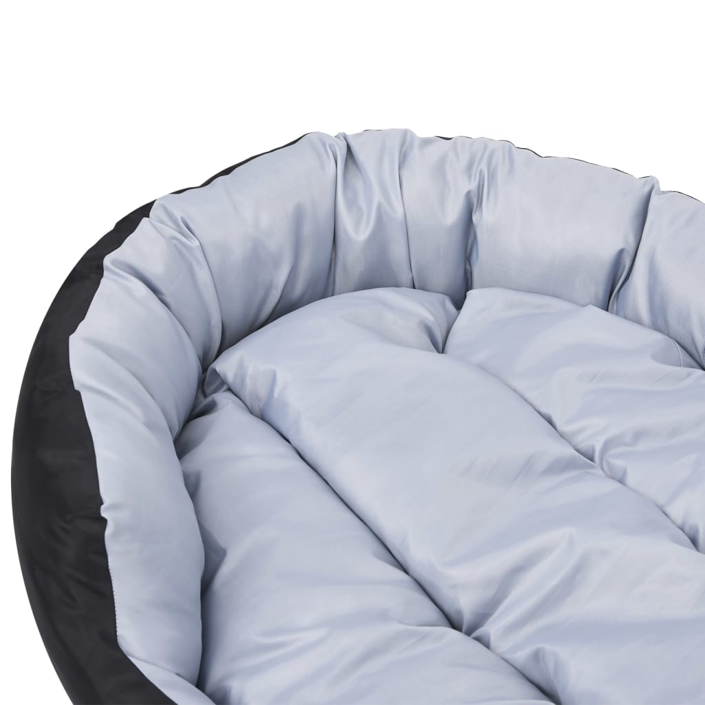 Berkfield Reversible & Washable Dog Cushion Grey and Black 110x80x23 cm
