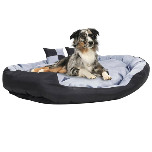Berkfield Reversible & Washable Dog Cushion Grey and Black 150x120x25 cm