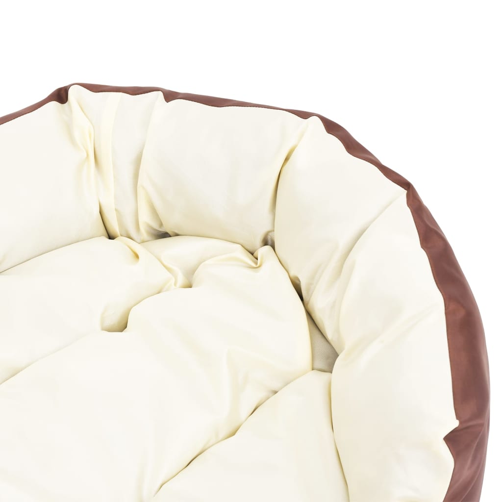 Berkfield Reversible & Washable Dog Cushion Brown and Cream 150x120x25 cm