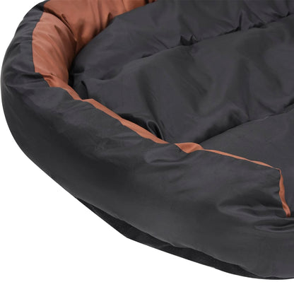 Berkfield Reversible & Washable Dog Cushion Black and Brown 110x80x23 cm