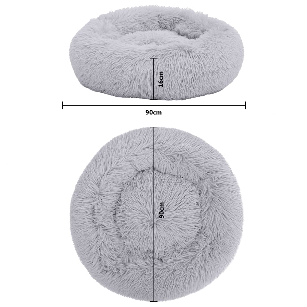 Berkfield Washable Dog & Cat Cushion Light Grey 90x90x16 cm Plush