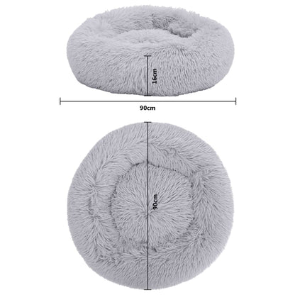 Berkfield Washable Dog & Cat Cushion Light Grey 90x90x16 cm Plush