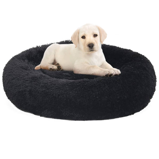 Berkfield Washable Dog & Cat Cushion Black 70x70x15 cm Plush