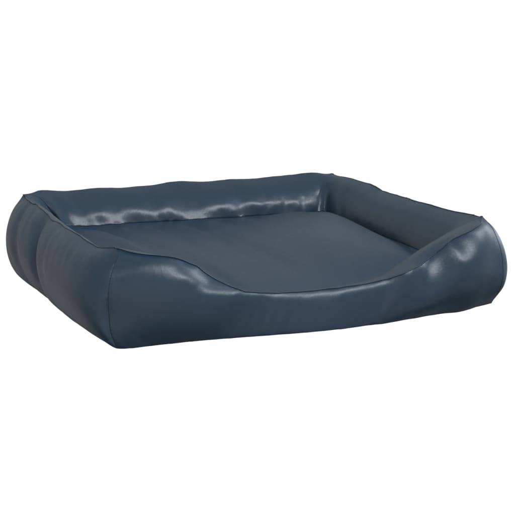 Berkfield Dog Bed Dark Blue 80x68x23 cm Faux Leather