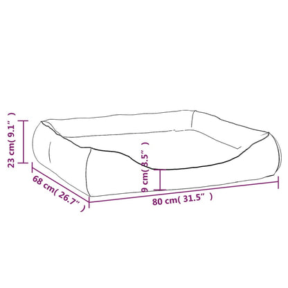 Berkfield Dog Bed Dark Blue 80x68x23 cm Faux Leather