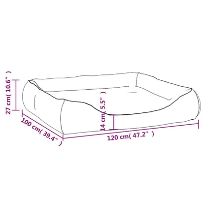 Berkfield Dog Bed Dark Blue 120x100x27 cm Faux Leather