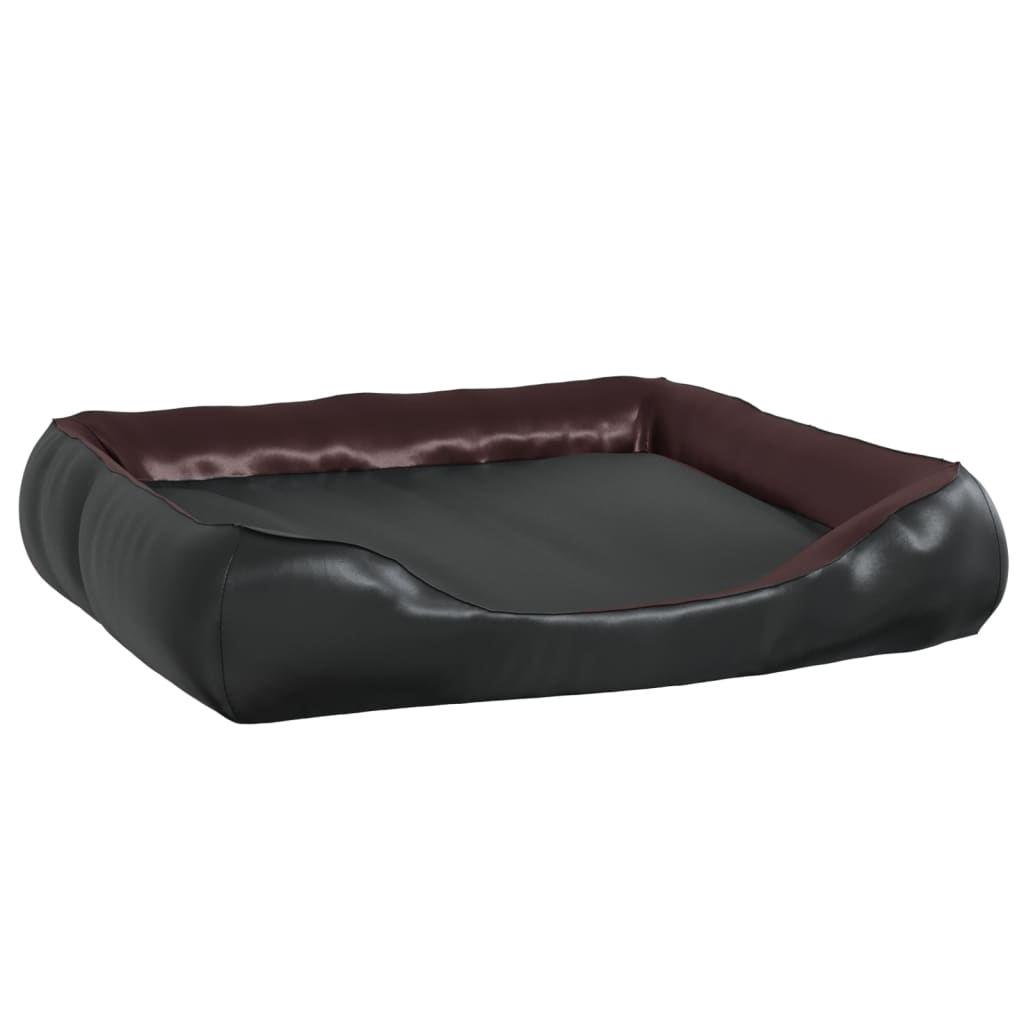 Berkfield Dog Bed Black and Brown 105x80x25 cm Faux Leather