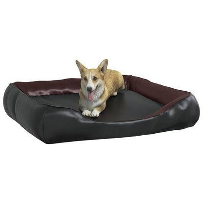 Berkfield Dog Bed Black and Brown 105x80x25 cm Faux Leather