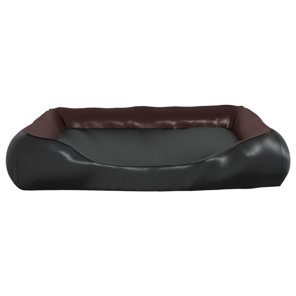 Berkfield Dog Bed Black and Brown 105x80x25 cm Faux Leather