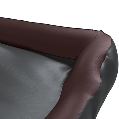 Berkfield Dog Bed Black and Brown 105x80x25 cm Faux Leather