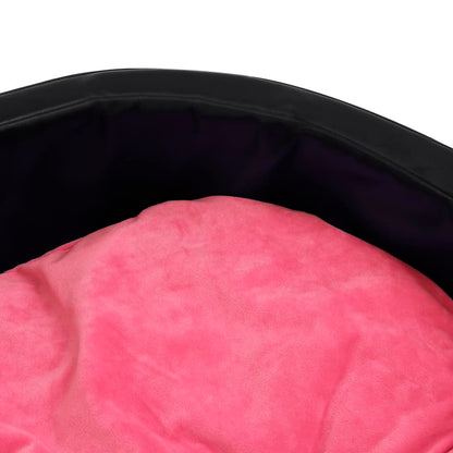 Berkfield Dog Bed Black and Pink 90x79x20 cm Plush and Faux Leather
