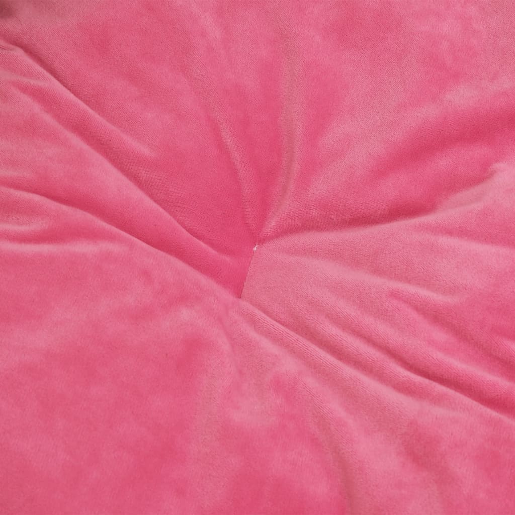 Berkfield Dog Bed Black and Pink 90x79x20 cm Plush and Faux Leather