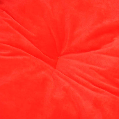 Berkfield Dog Bed Black and Red 79x70x19 cm Plush and Faux Leather
