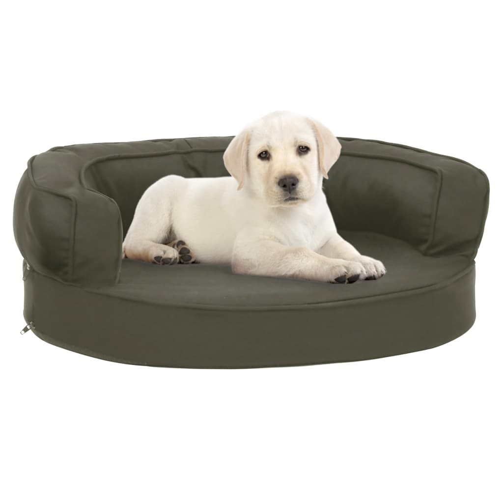 Berkfield Ergonomic Dog Bed Mattress 60x42 cm Linen Look Dark Grey