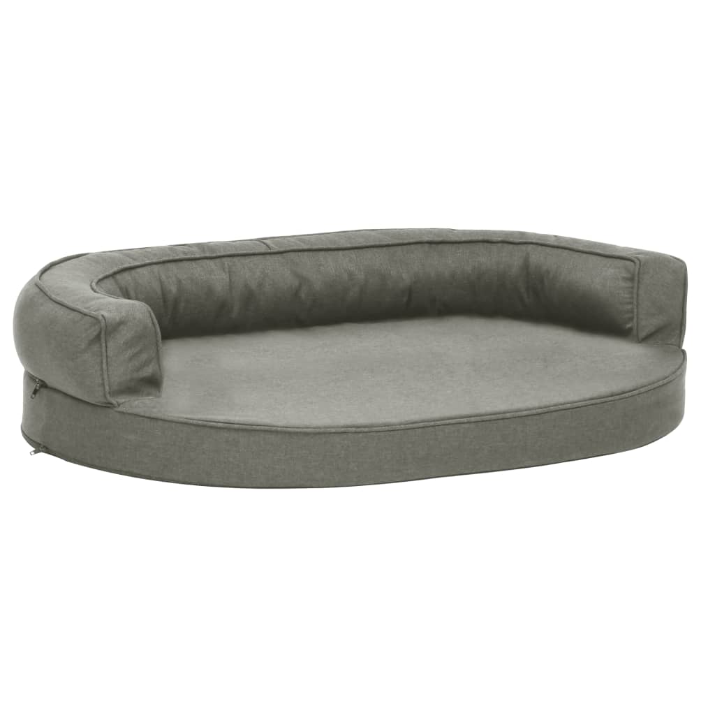 Berkfield Ergonomic Dog Bed Mattress 75x53 cm Linen Look Grey