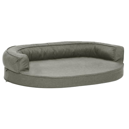Berkfield Ergonomic Dog Bed Mattress 75x53 cm Linen Look Grey
