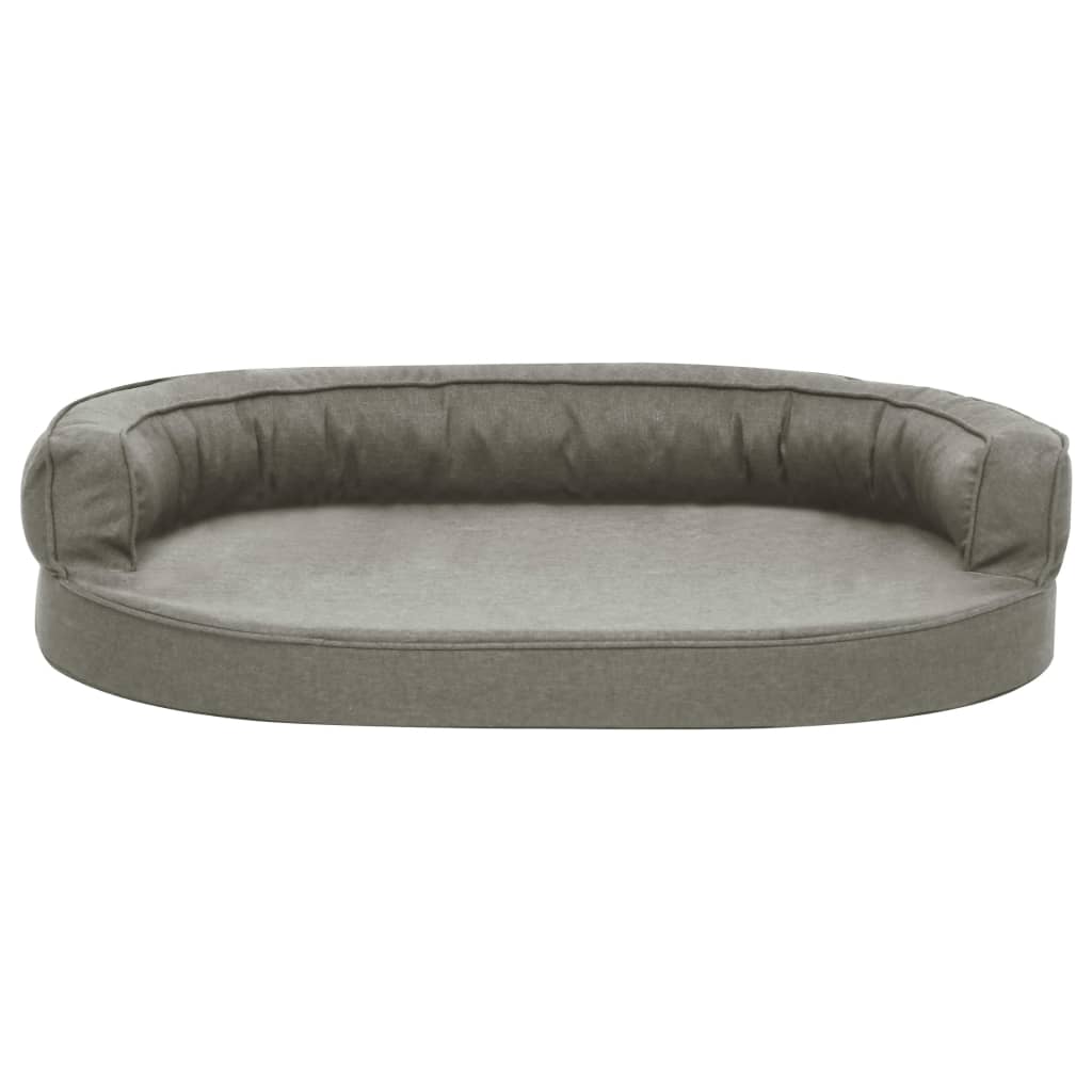 Berkfield Ergonomic Dog Bed Mattress 75x53 cm Linen Look Grey
