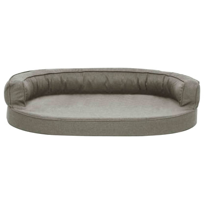 Berkfield Ergonomic Dog Bed Mattress 75x53 cm Linen Look Grey