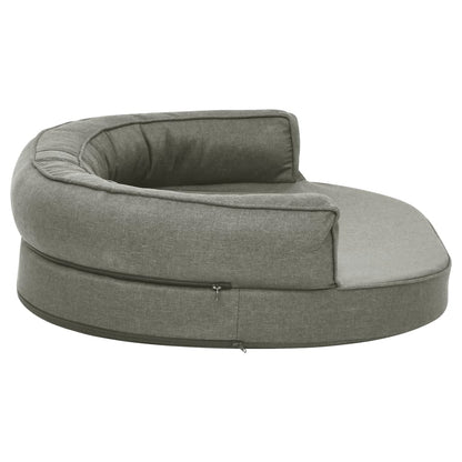 Berkfield Ergonomic Dog Bed Mattress 75x53 cm Linen Look Grey