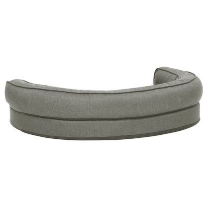 Berkfield Ergonomic Dog Bed Mattress 75x53 cm Linen Look Grey