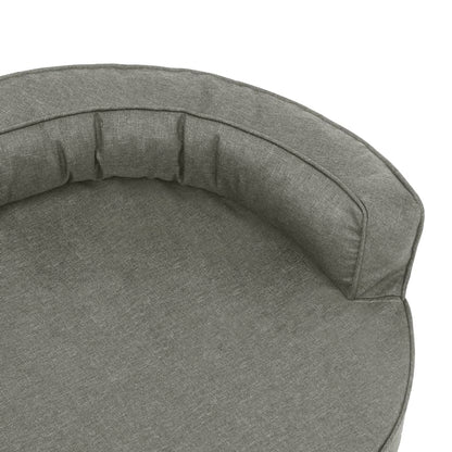 Berkfield Ergonomic Dog Bed Mattress 75x53 cm Linen Look Grey