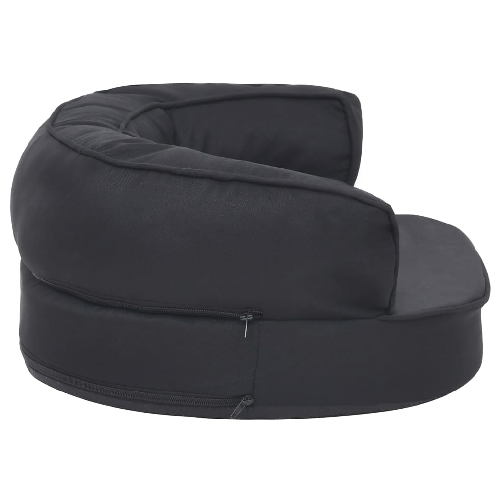 Berkfield Ergonomic Dog Bed Mattress 60x42 cm Linen Look Black