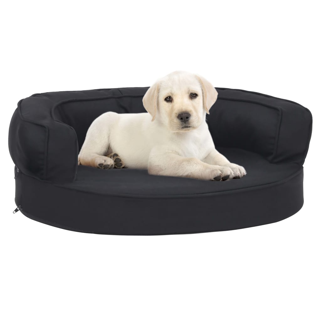 Berkfield Ergonomic Dog Bed Mattress 60x42 cm Linen Look Black