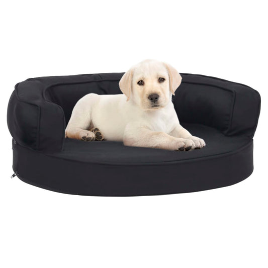 Berkfield Ergonomic Dog Bed Mattress 60x42 cm Linen Look Black