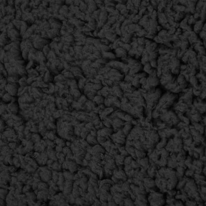 Berkfield Ergonomic Dog Bed Mattress 75x53 cm Linen Look Fleece Black