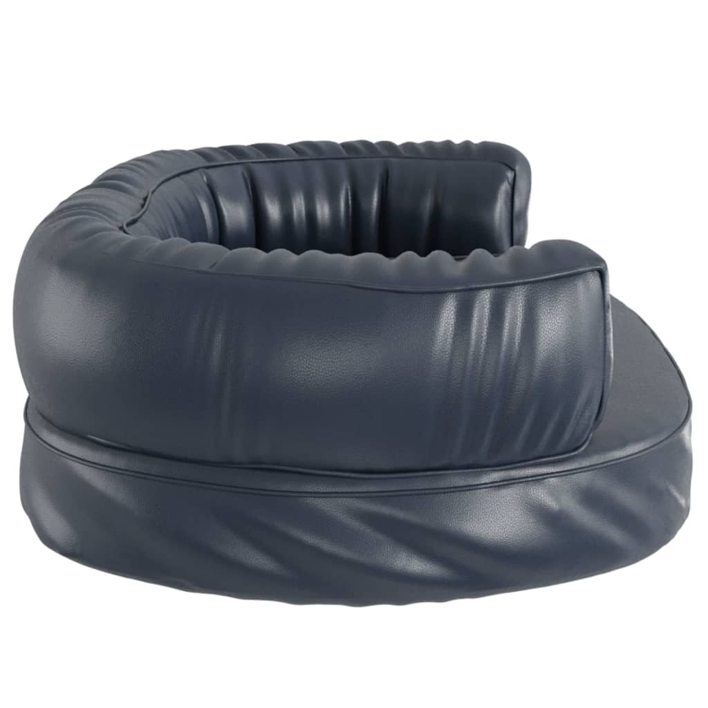 Berkfield Ergonomic Foam Dog Bed Dark Blue 60x42 cm Faux Leather