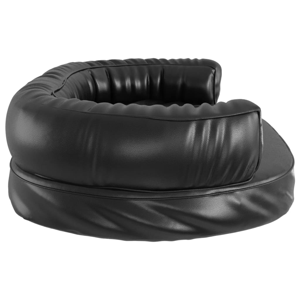 Berkfield Ergonomic Foam Dog Bed Black 88x65 cm Faux Leather