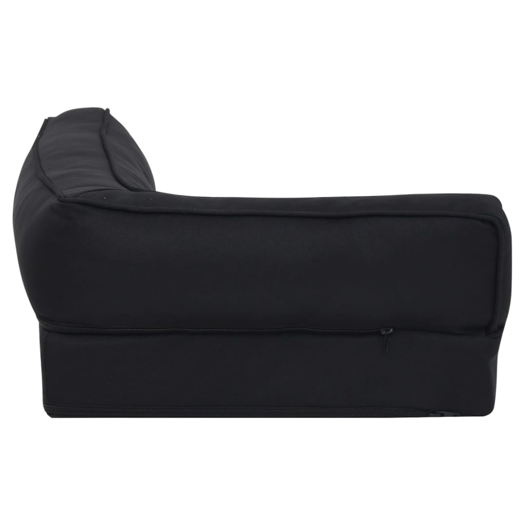 Berkfield Ergonomic Dog Bed Mattress 90x64 cm Linen Look Fleece Black
