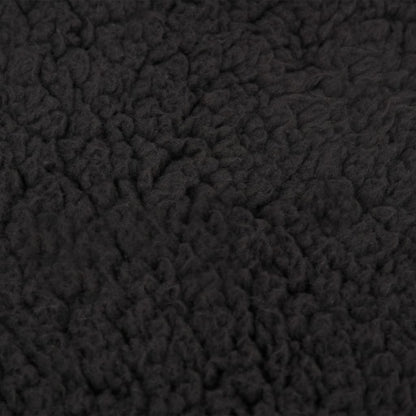 Berkfield Ergonomic Dog Bed Mattress 75x53 cm Linen Look Fleece Black
