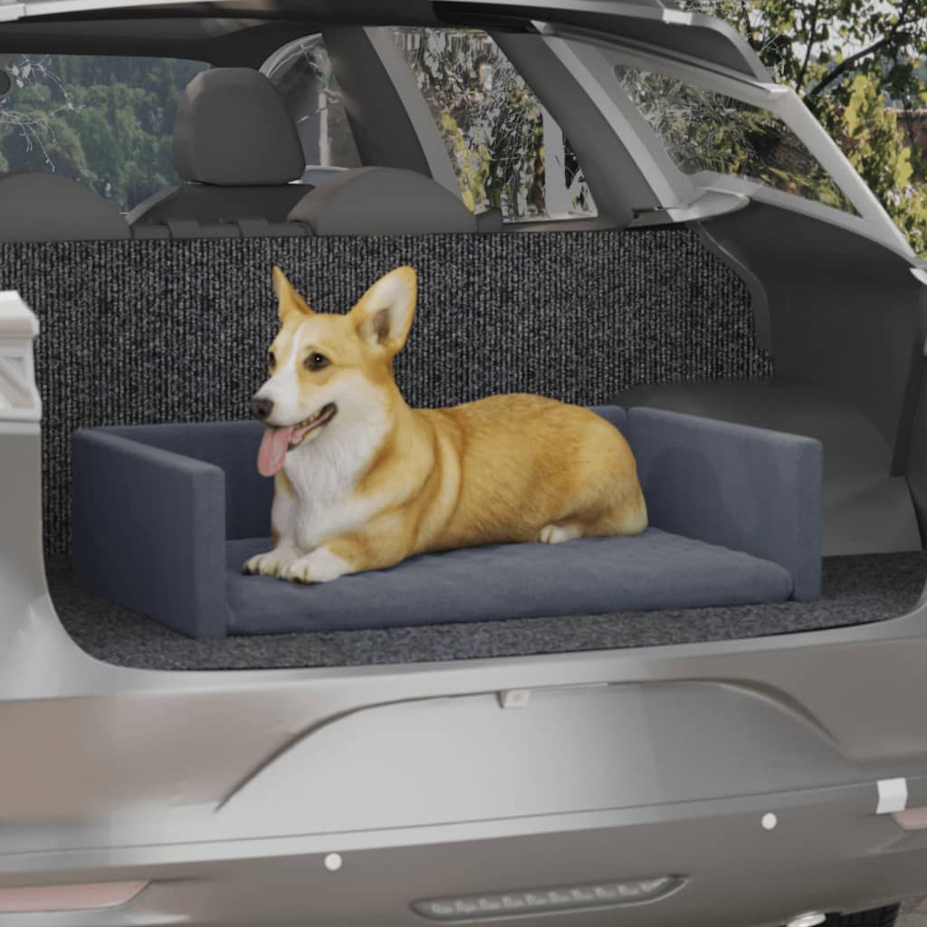Berkfield Dog Car Boot Grey 70x45 cm Linen Look